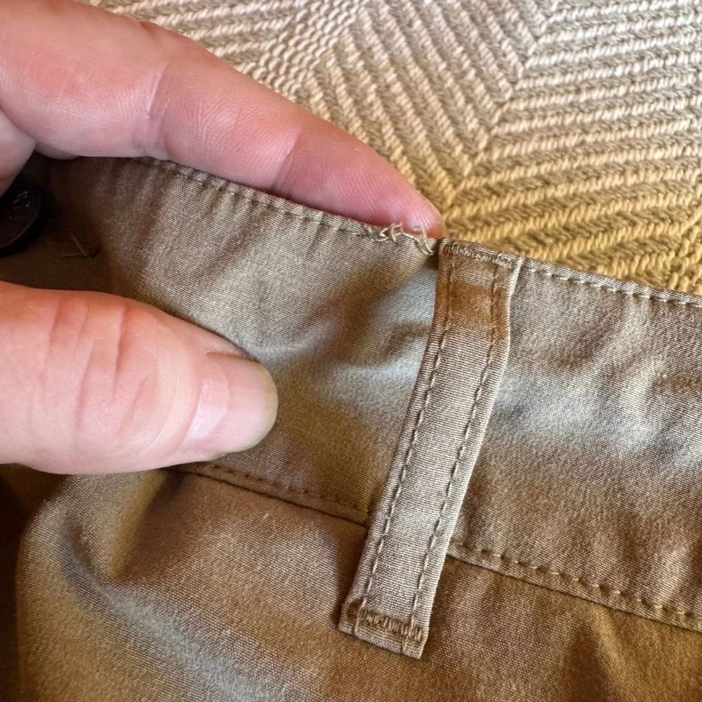 Faherty All Day Shorts Mens 33 (34) Khaki Tan Stretch Hybrid Board Shorts Water